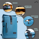 Tripole Unisex 35 Litres Tusker Roll Top Laptop Backpack - Rucksacks and Backpacks