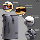 Tripole Unisex 35 Litres Tusker Roll Top Laptop Backpack - Rucksacks and Backpacks