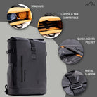 Tripole Unisex 35 Litres Tusker Roll Top Laptop Backpack - Rucksacks and Backpacks