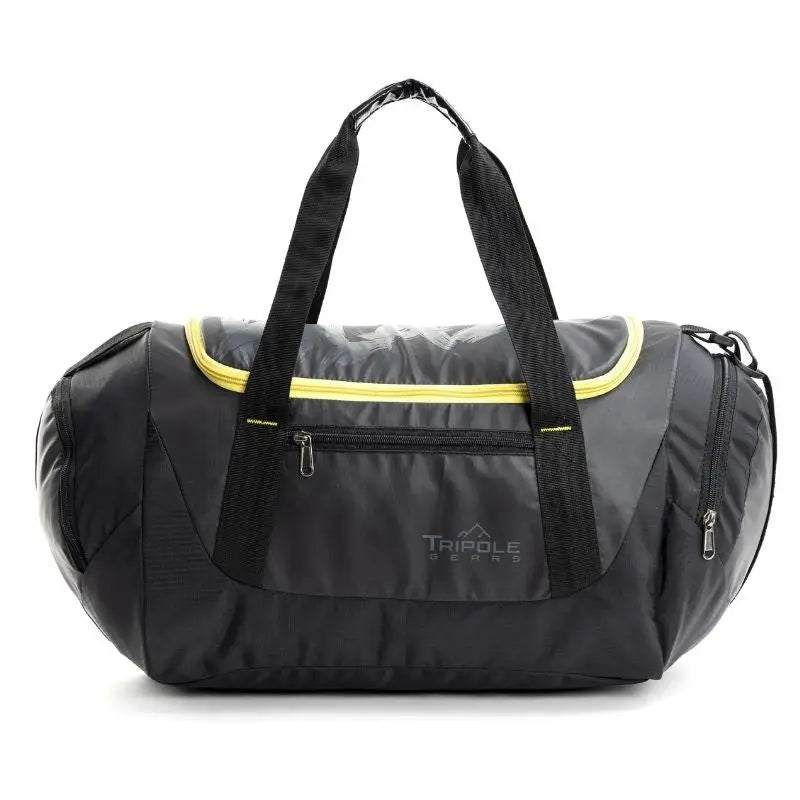 Tripole Unisex Blaze Gym & Sports 35 Litres Duffel Bag Multi-utility - Black & Yellow / 35 Litres - Rucksacks