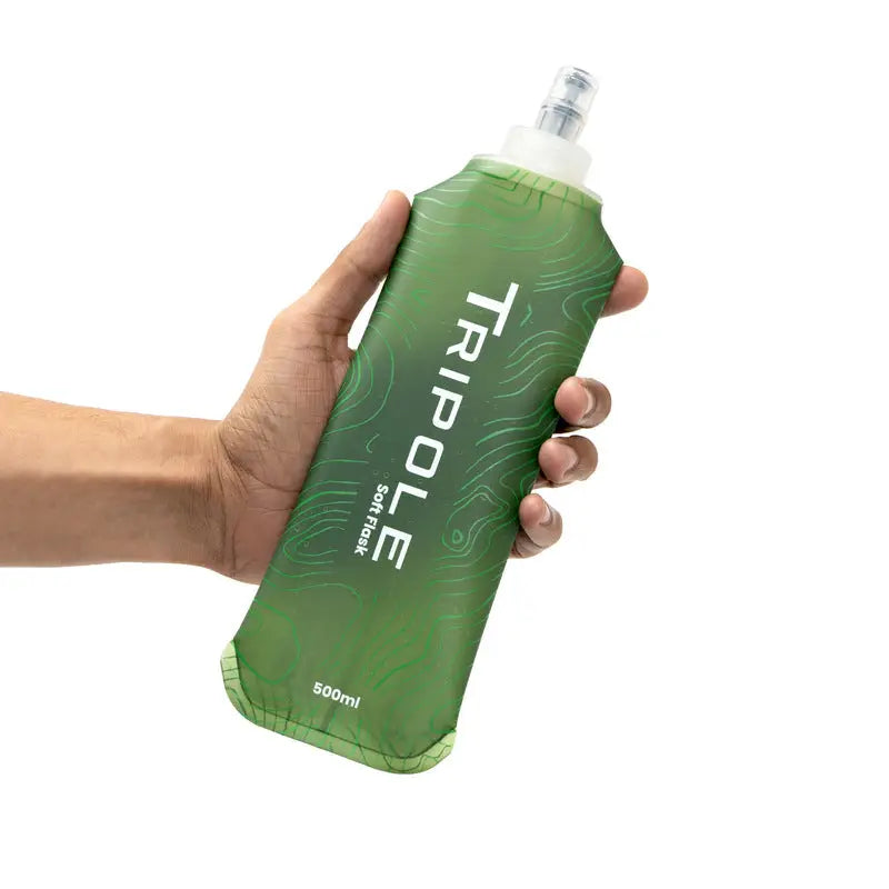 Tripole Unisex Hydration & Water Soft Flask for Running and Cycling 500ml-Green - Green / 500 ml - Drinkware