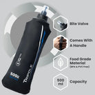Tripole Unisex Hydration & Water Soft Flask for Running and Cycling 500ml-White - Drinkware