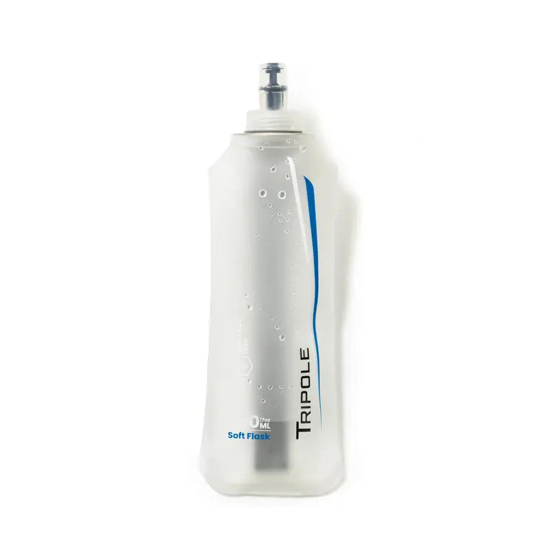 Tripole Unisex Hydration & Water Soft Flask for Running and Cycling 500ml-White - White / 500 ml - Drinkware