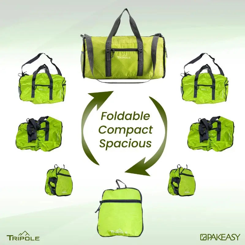 Tripole Unisex PAKEasy Foldable 40 Litres Duffel Bag Portable - Rucksacks and Backpacks
