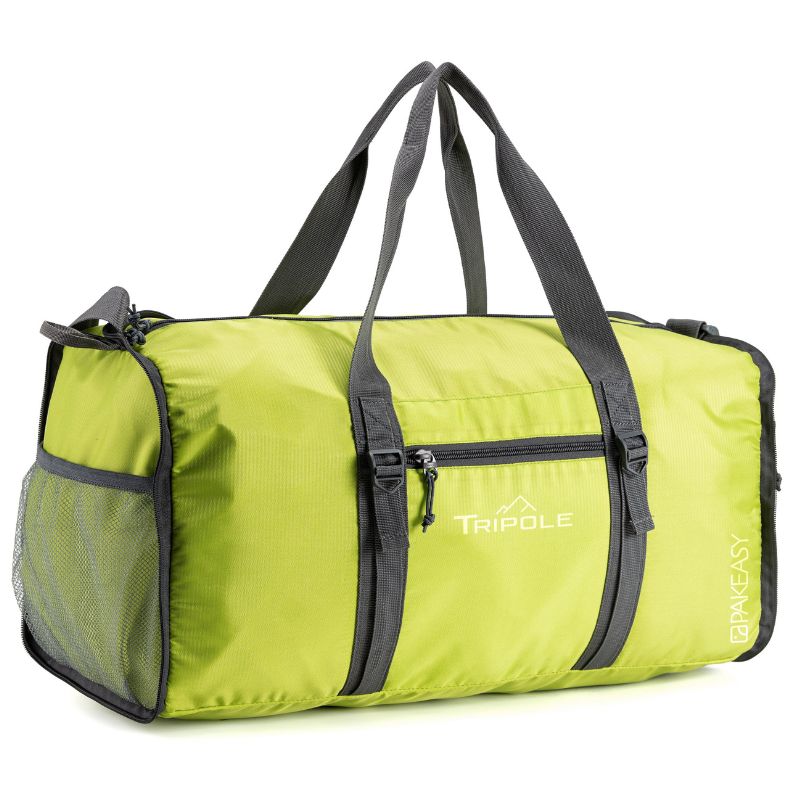 Tripole Unisex PAKEasy Foldable 40 Litres Duffel Bag Portable - Neon Green / 40 Litres - Rucksacks and Backpacks