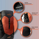 Tripole Unisex Summit 40 Litres Rucksack for Trekking Hiking Backpacking with RainCover Include - Rucksacks