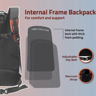 Tripole Unisex Summit 40 Litres Rucksack for Trekking Hiking Backpacking with RainCover Include - Rucksacks