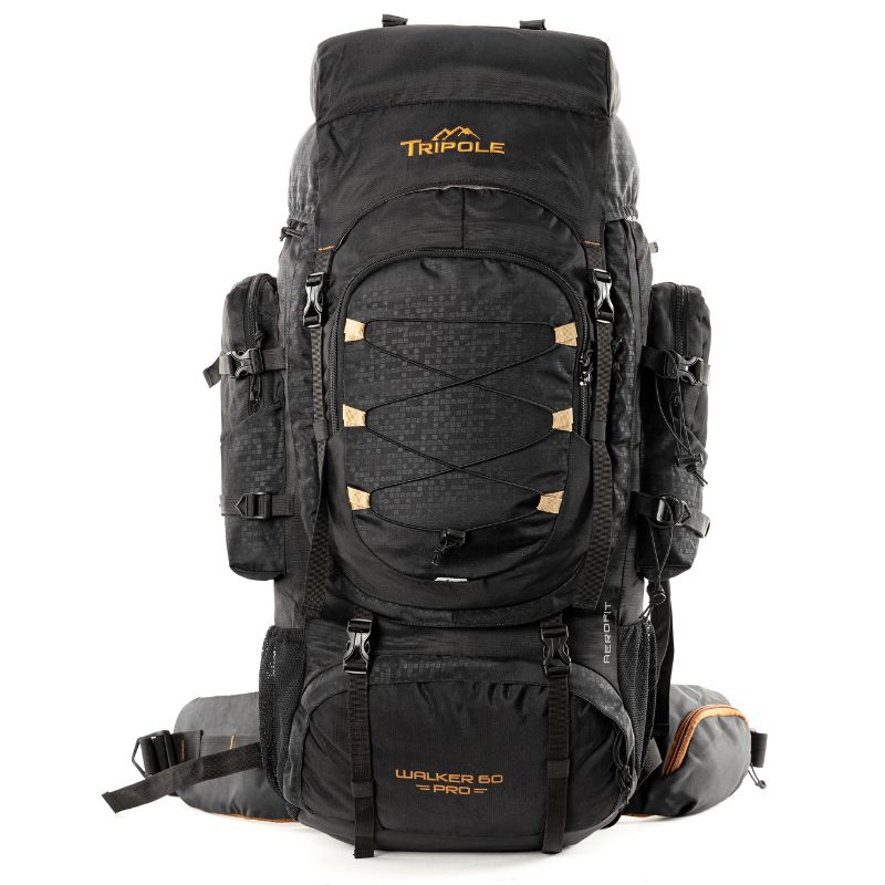 Tripole Walker Pro 60 Litres Trekking and Hiking Rucksack - Black / 60 Litres - Rucksacks and Backpacks