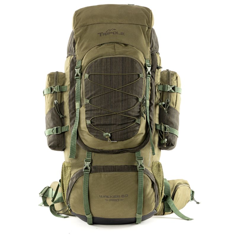Tripole Walker Pro 60 Litres Trekking and Hiking Rucksack - Olive Green / 60 Litres - Rucksacks and Backpacks